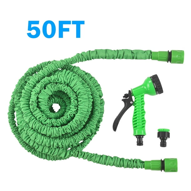 Spray Nozzle NEW 75-200FT Expanding Flexible Expandable Garden Water Hose Pipe 